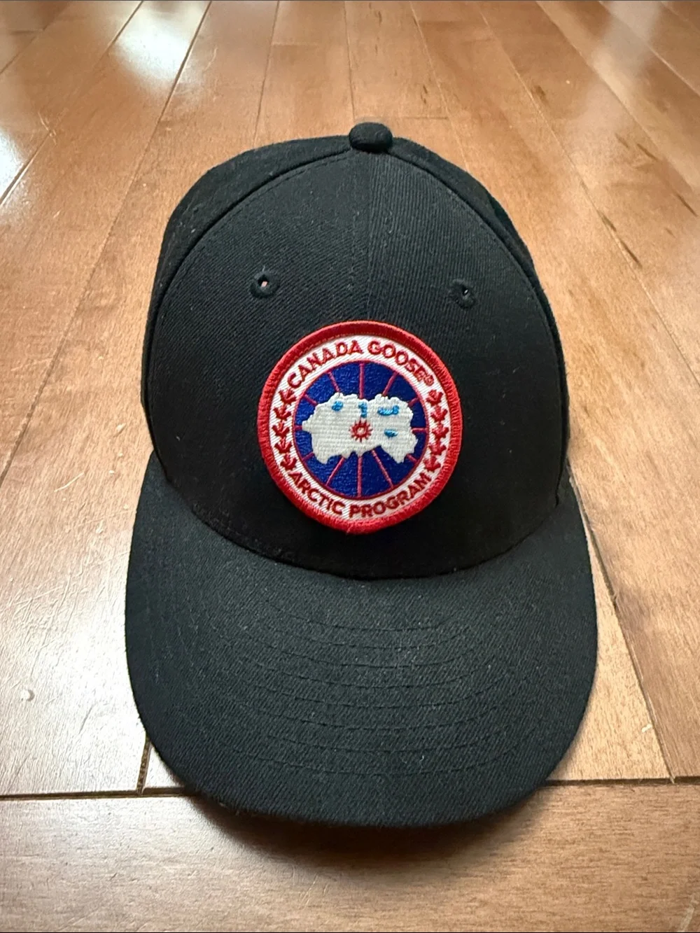 Canada Goose Black Cap with Red & Blue Arctic Patch